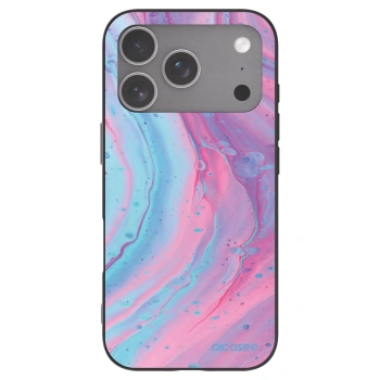 Picasee silikonski črni ovitek za Apple iPhone 18 Pro - Pink liquid
