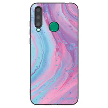 Picasee silikonski črni ovitek za Honor 20 Lite - Pink liquid