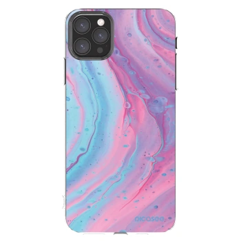 Picasee silikonski prozorni ovitek za Apple iPhone 11 Pro Max - Pink liquid