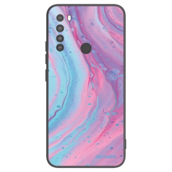 Picasee silikonski črni ovitek za Xiaomi Redmi Note 8 - Pink liquid