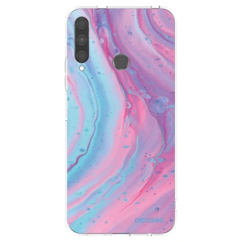 Picasee silikonski prozorni ovitek za Huawei P40 Lite E - Pink liquid