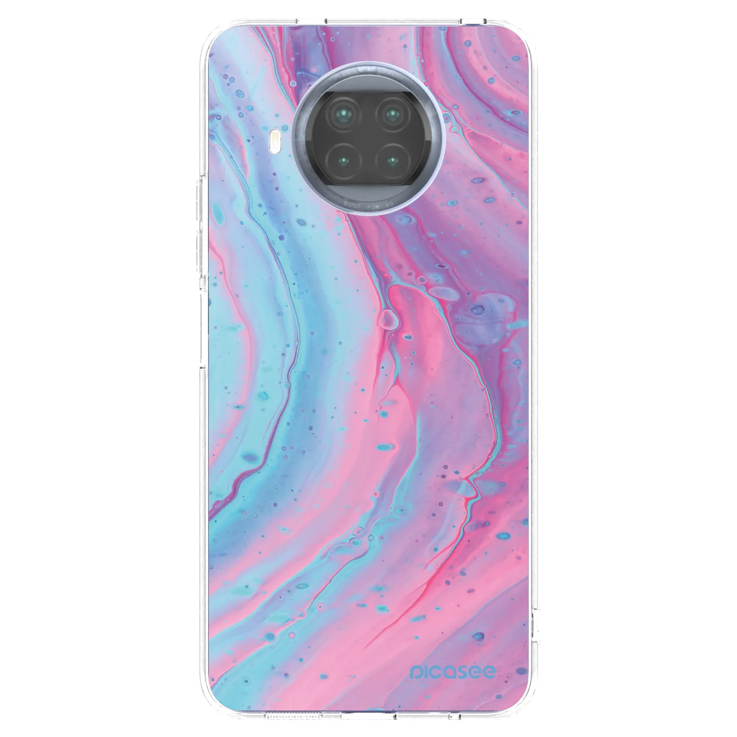 Picasee silikonski prozorni ovitek za Xiaomi Mi 10T Lite - Pink liquid