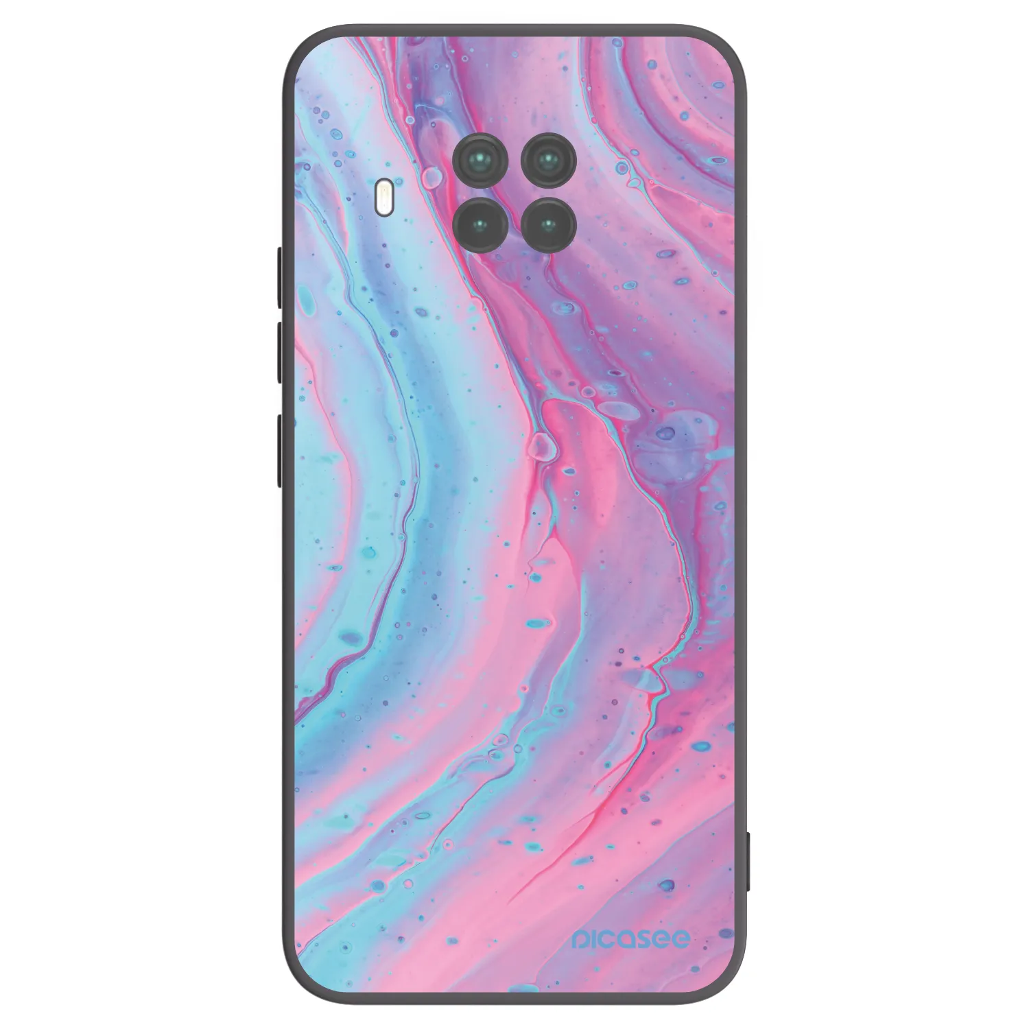 Picasee silikonski črni ovitek za Xiaomi Mi 10T Lite - Pink liquid