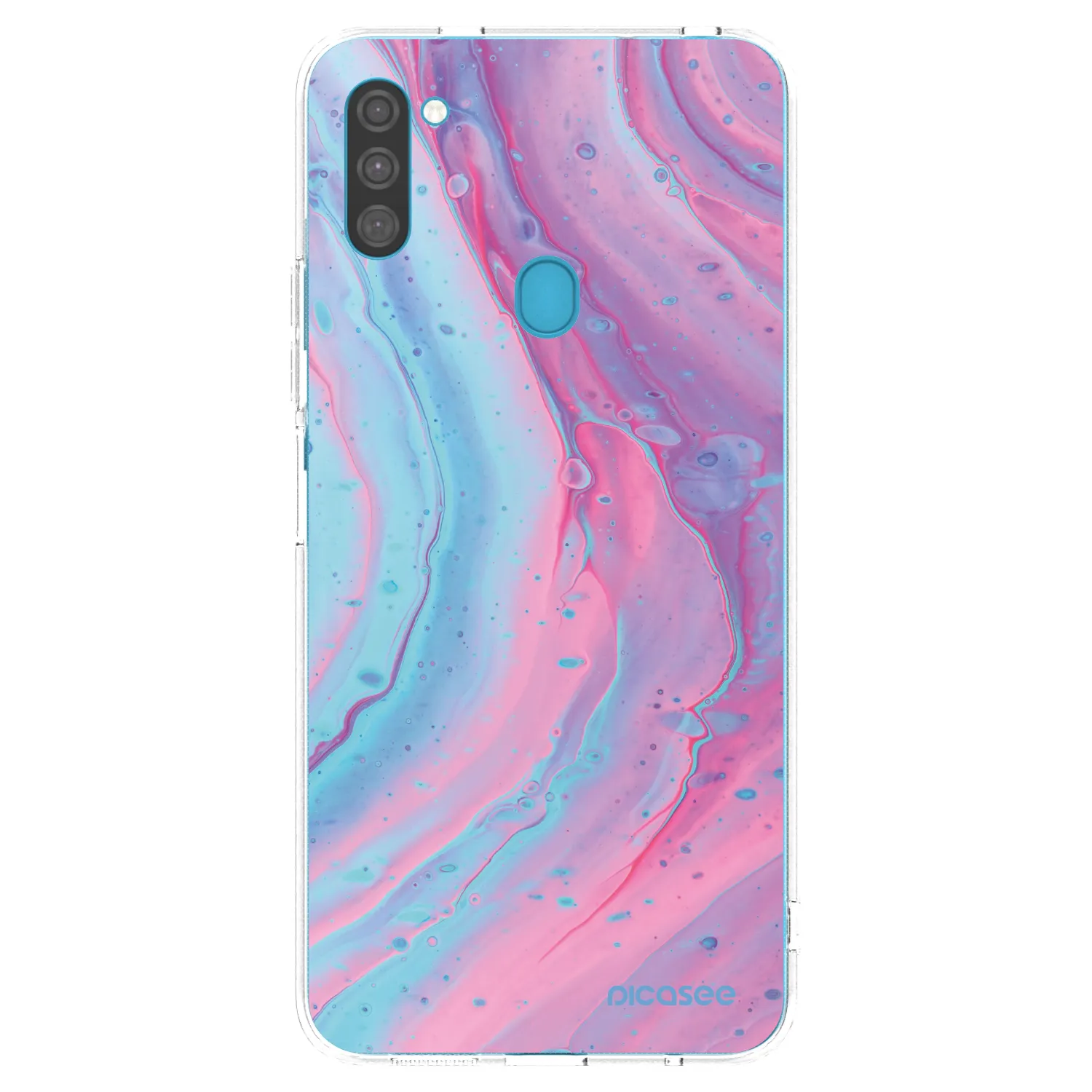 Picasee silikonski prozorni ovitek za Samsung Galaxy M11 - Pink liquid