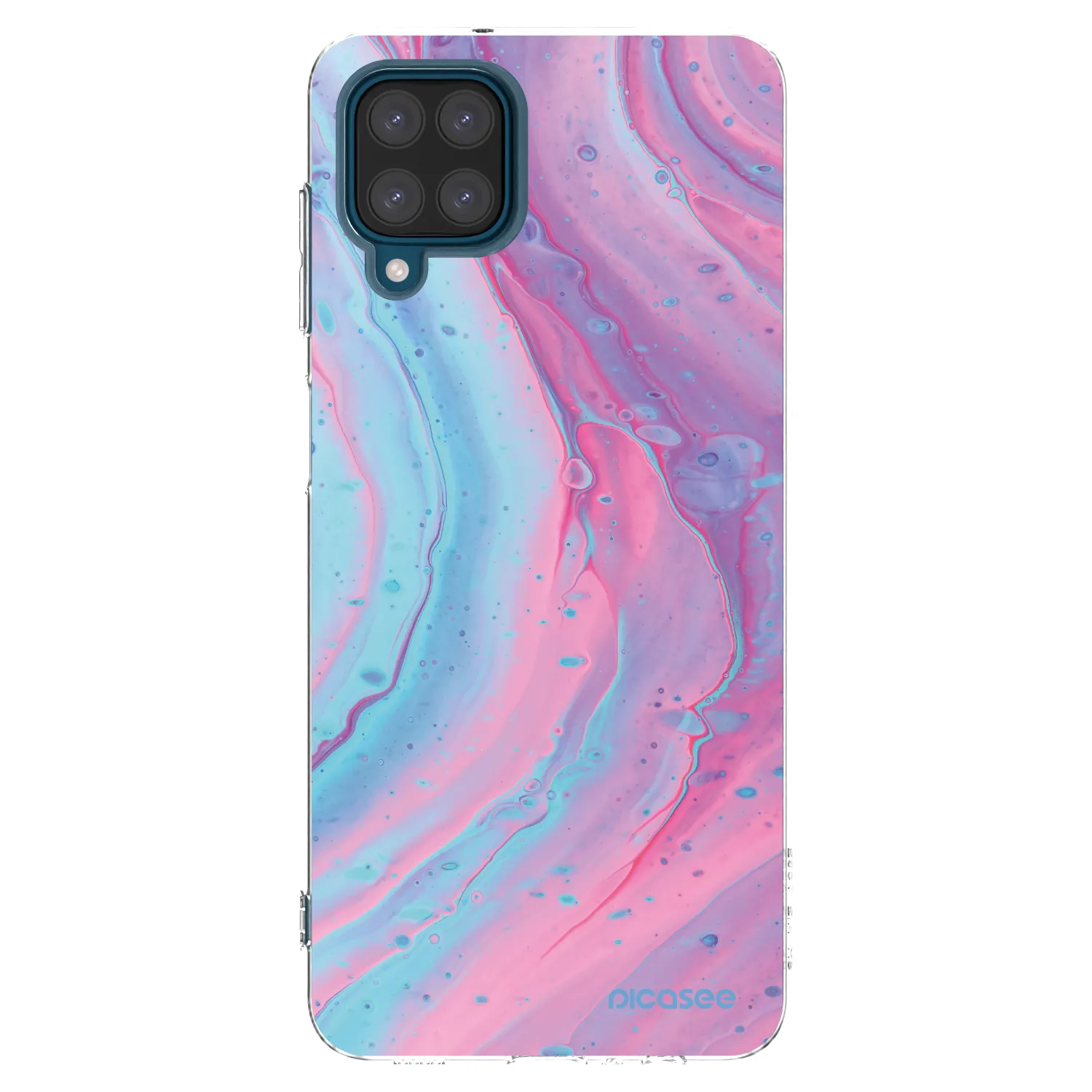 Picasee silikonski prozorni ovitek za Samsung Galaxy A12 A125F - Pink liquid