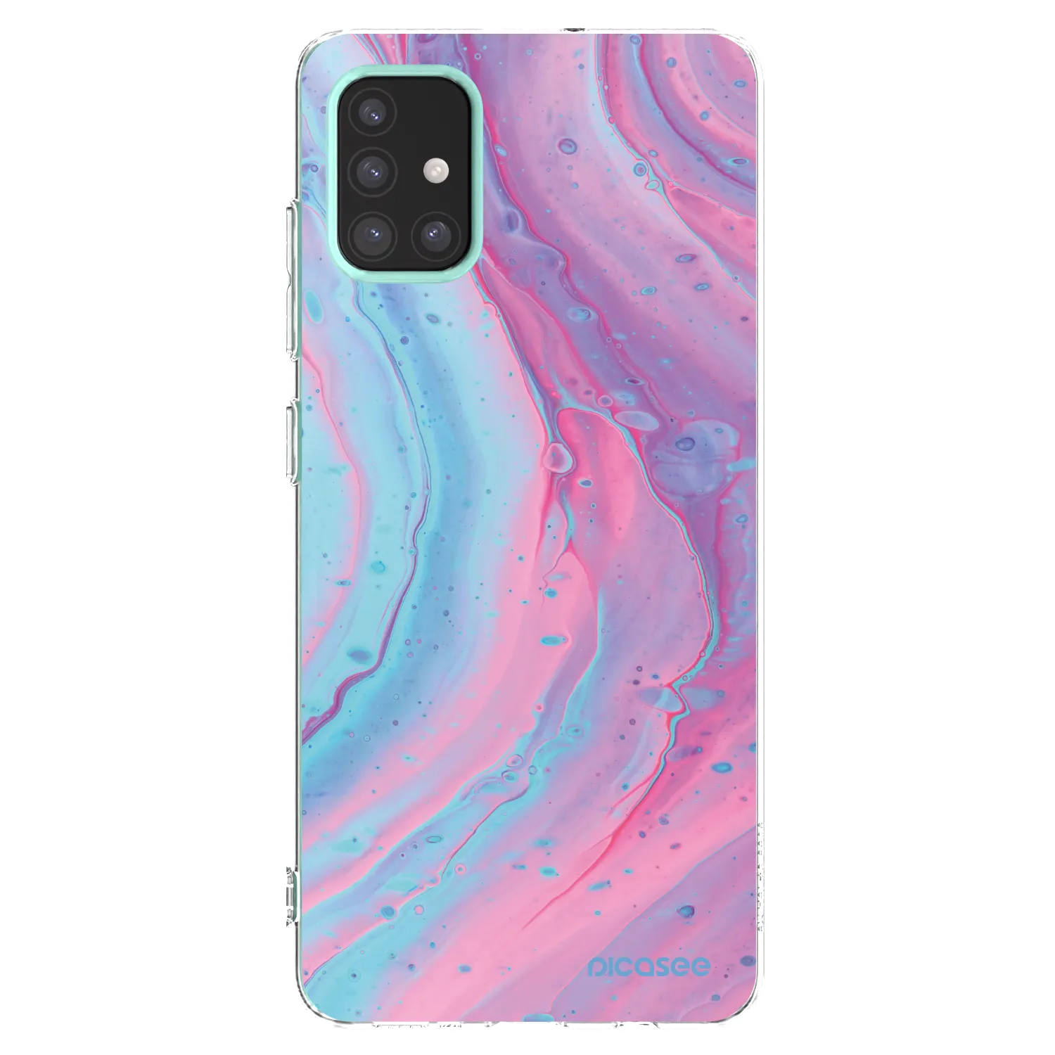 Picasee silikonski prozorni ovitek za Samsung Galaxy M31s - Pink liquid