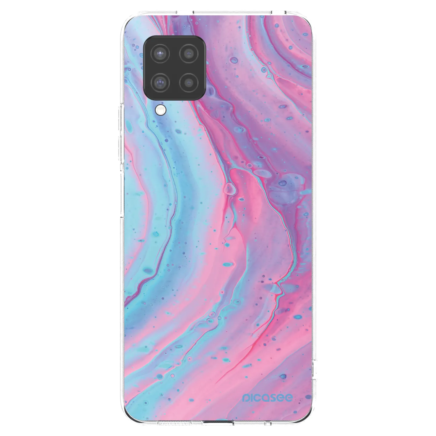 Picasee silikonski prozorni ovitek za Samsung Galaxy A42 A426B - Pink liquid