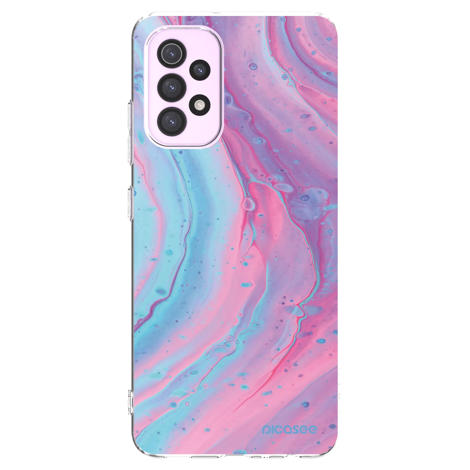 Picasee silikonski prozorni ovitek za Samsung Galaxy A32 5G A326B - Pink liquid