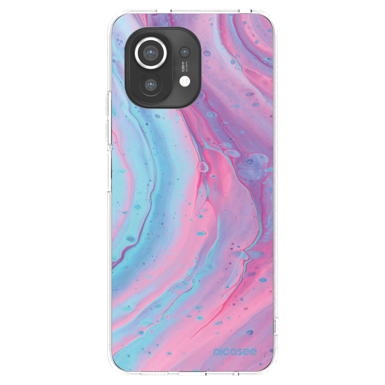 Picasee silikonski prozorni ovitek za Xiaomi Mi 11 - Pink liquid