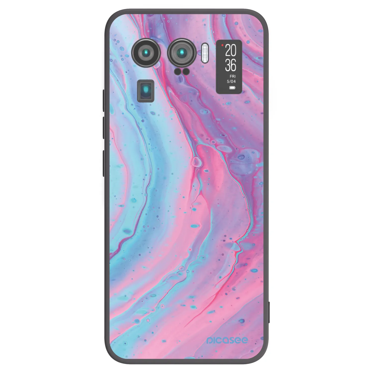 Picasee silikonski črni ovitek za Xiaomi Mi 11 Ultra - Pink liquid