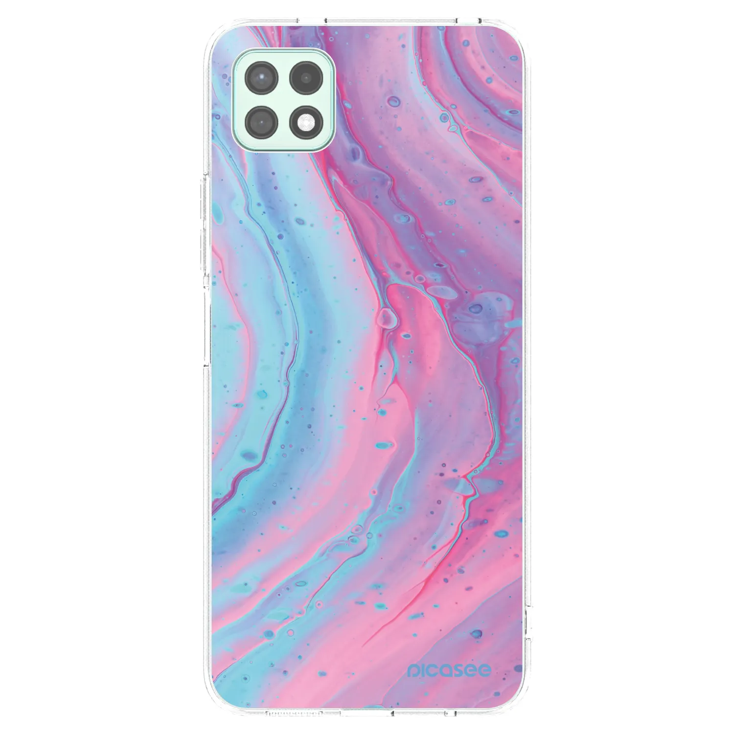 Picasee silikonski prozorni ovitek za Samsung Galaxy A22 A226B 5G - Pink liquid