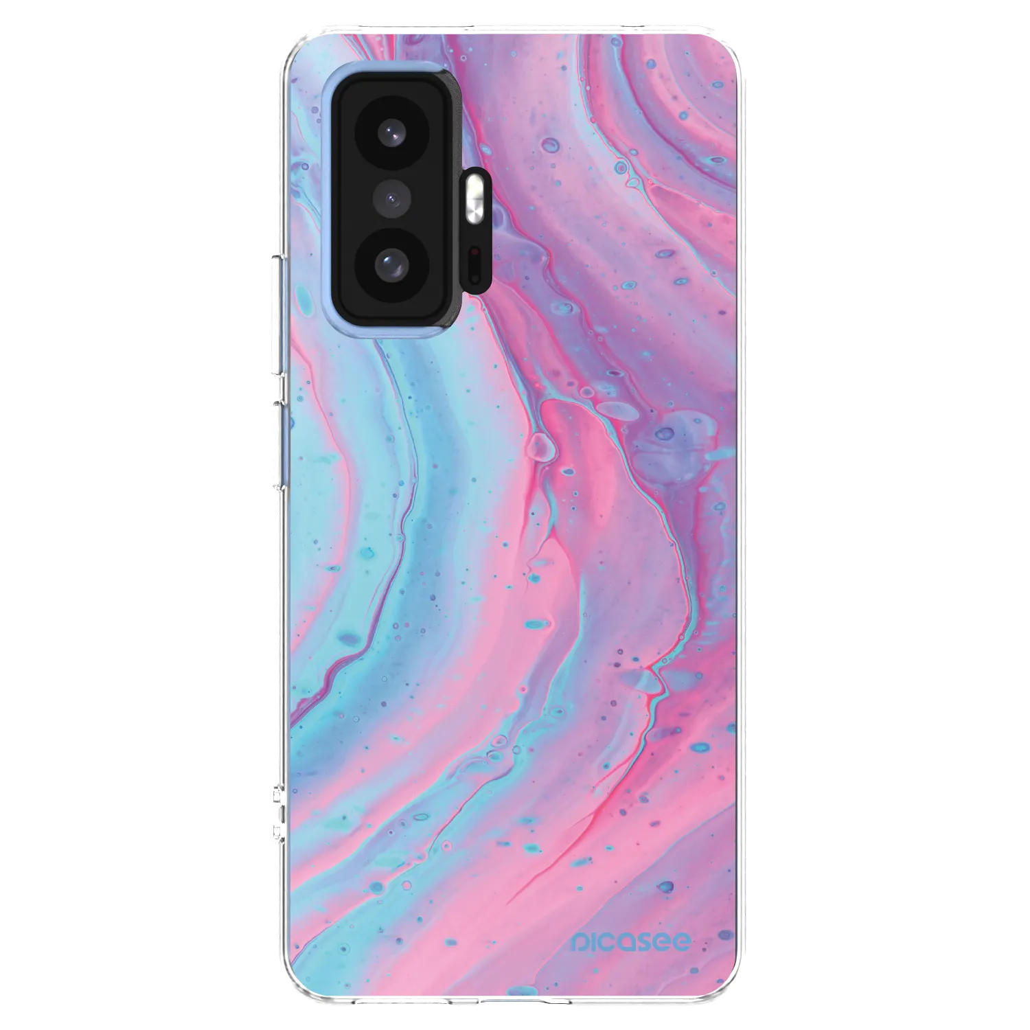Picasee silikonski prozorni ovitek za Xiaomi 11T Pro - Pink liquid