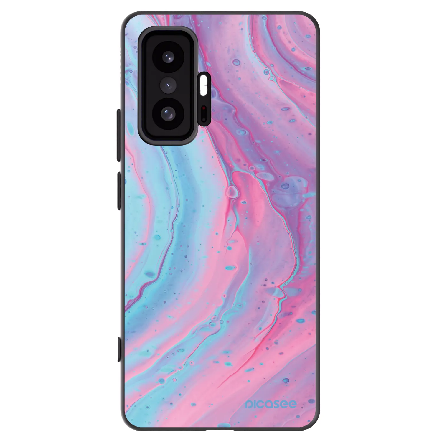 Picasee silikonski črni ovitek za Xiaomi 11T Pro - Pink liquid