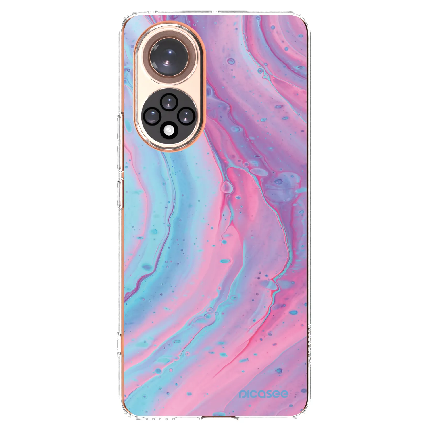 Picasee silikonski prozorni ovitek za Huawei Nova 9 - Pink liquid