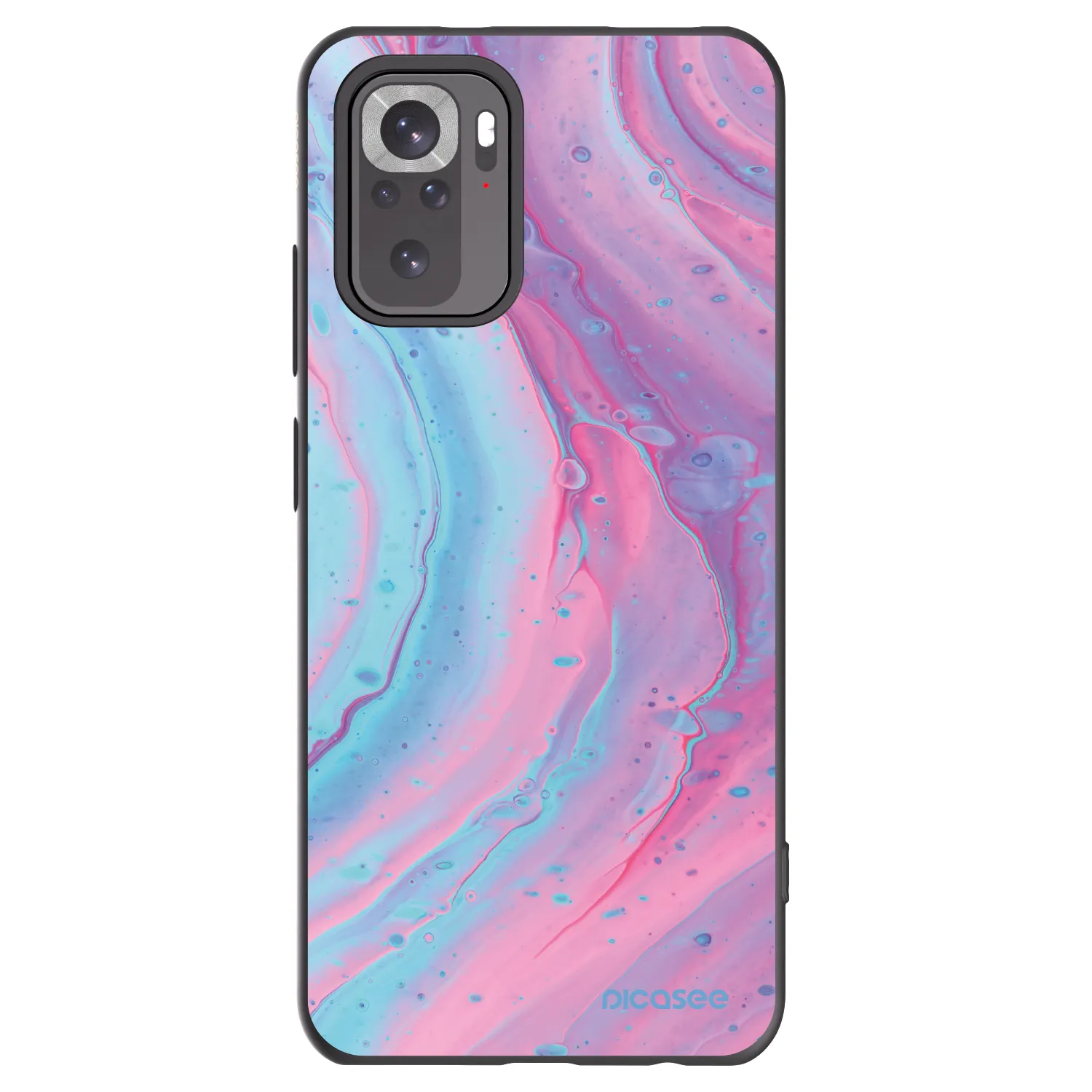 Picasee silikonski črni ovitek za Xiaomi Redmi Note 11S 4G - Pink liquid