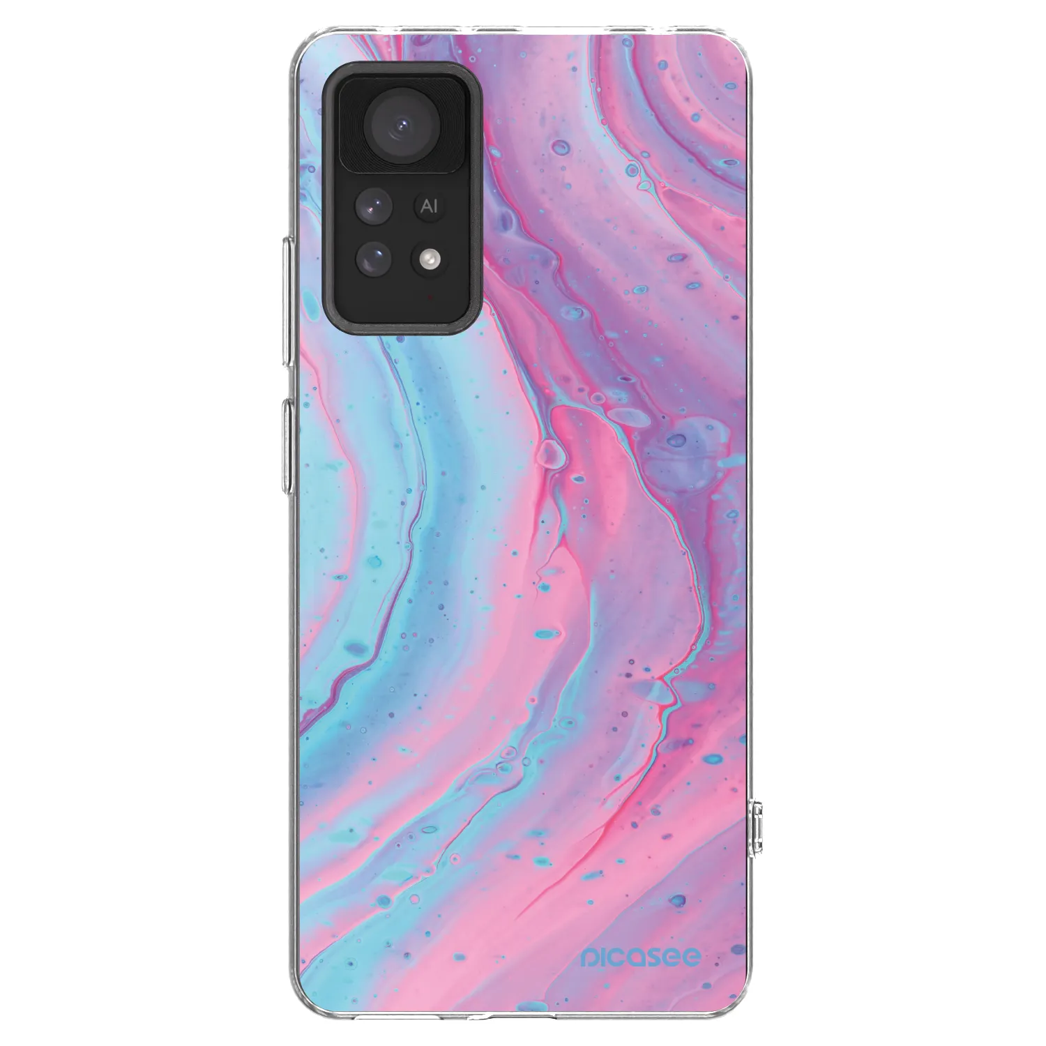 Picasee silikonski prozorni ovitek za Xiaomi Redmi Note 11 Pro 5G - Pink liquid