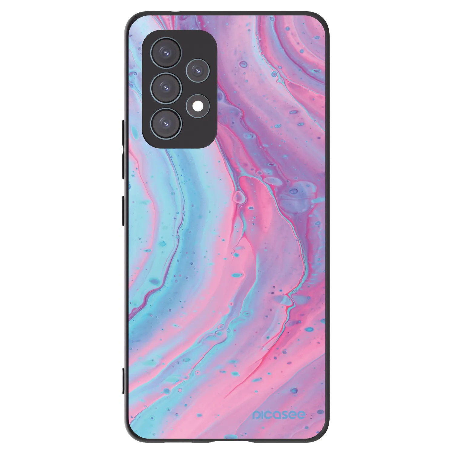 Picasee silikonski črni ovitek za Samsung Galaxy A53 5G A536 - Pink liquid
