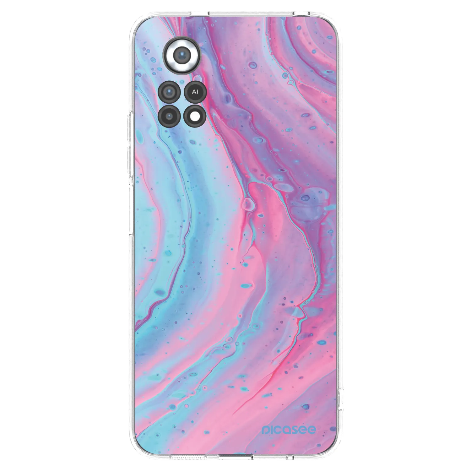 Picasee silikonski prozorni ovitek za Xiaomi Poco X4 Pro 5G - Pink liquid