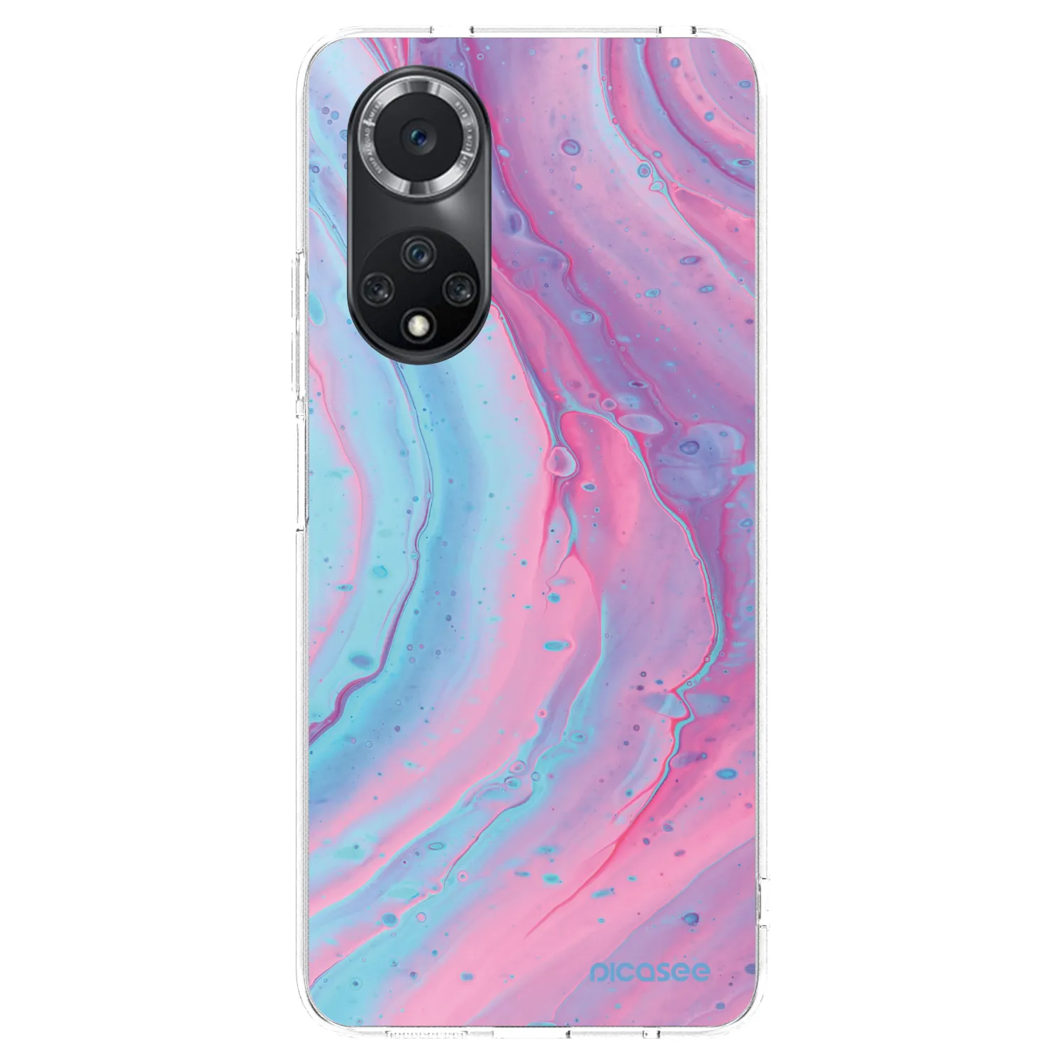 Picasee silikonski prozorni ovitek za Huawei Nova 9 SE - Pink liquid