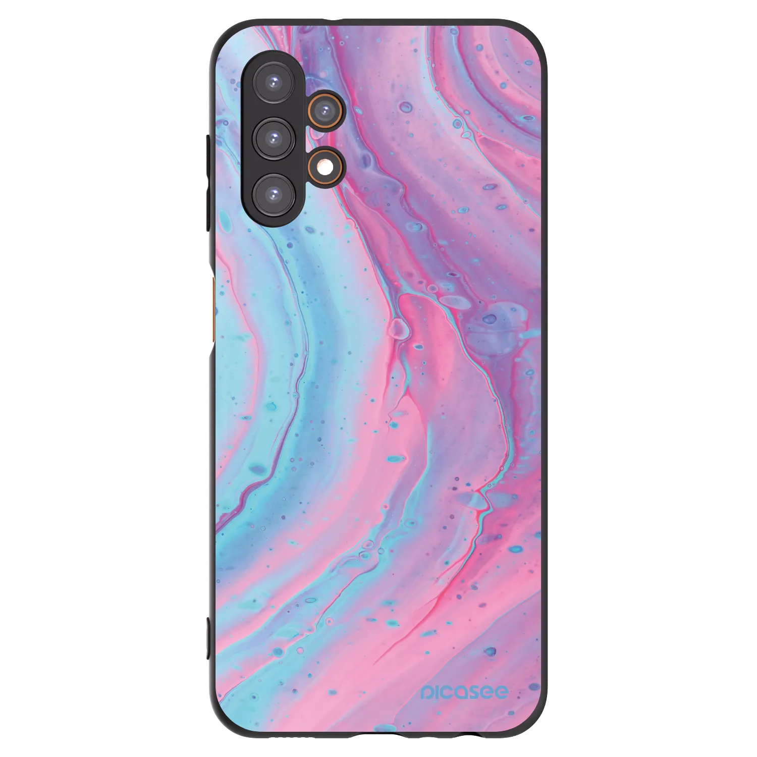 Picasee silikonski črni ovitek za Samsung Galaxy A13 4G A135 - Pink liquid