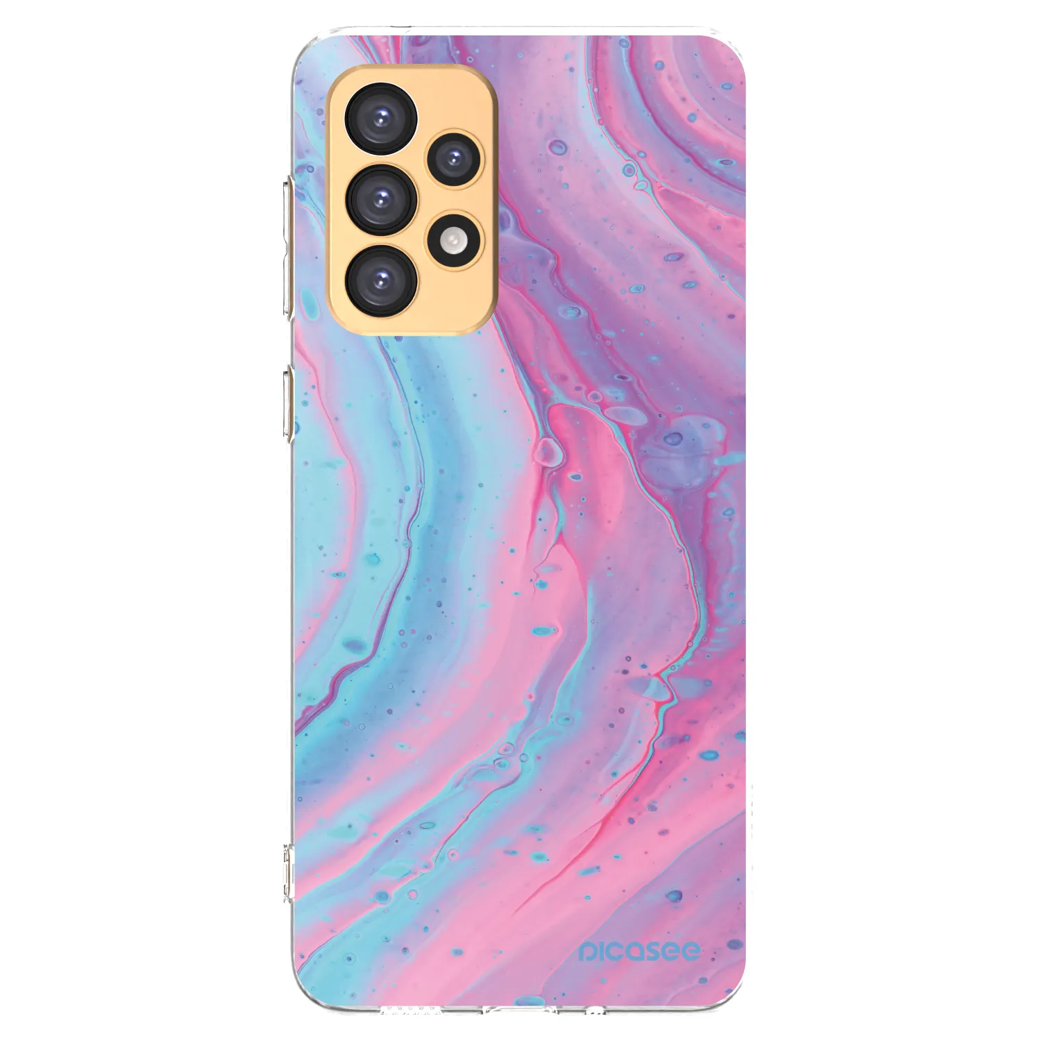 Picasee silikonski prozorni ovitek za Samsung Galaxy A33 5G A336 - Pink liquid