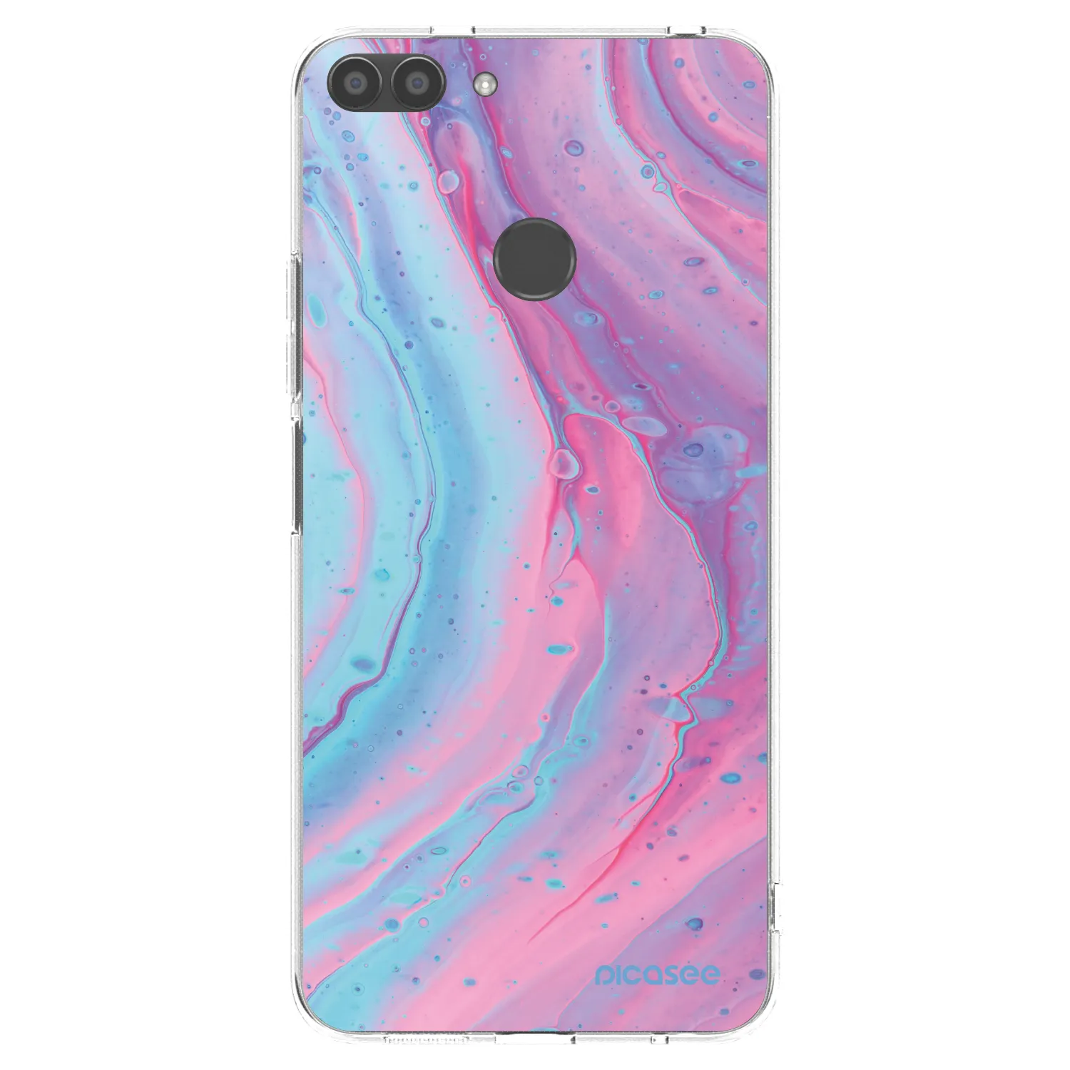Picasee silikonski prozorni ovitek za Huawei P Smart - Pink liquid