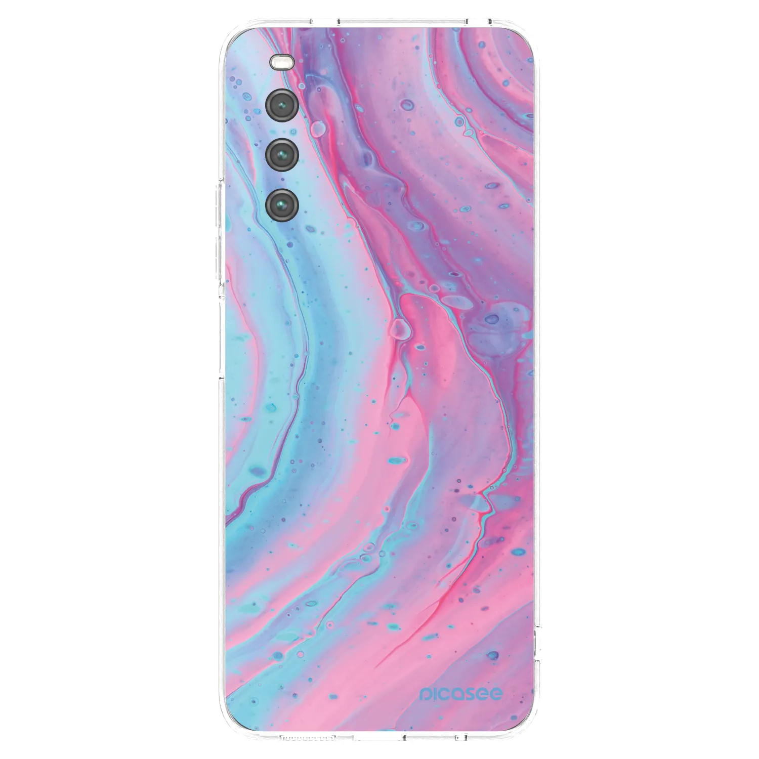 Picasee silikonski prozorni ovitek za Sony Xperia 10 IV 5G - Pink liquid