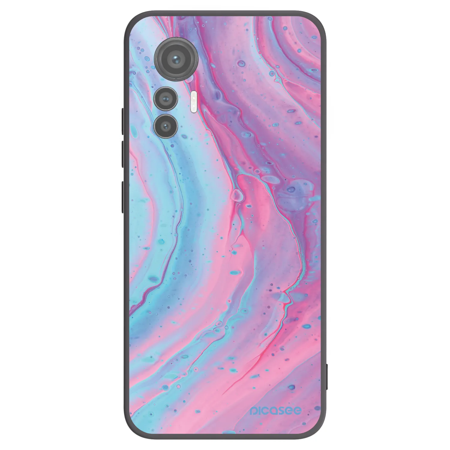 Picasee silikonski črni ovitek za Xiaomi 12 Lite - Pink liquid