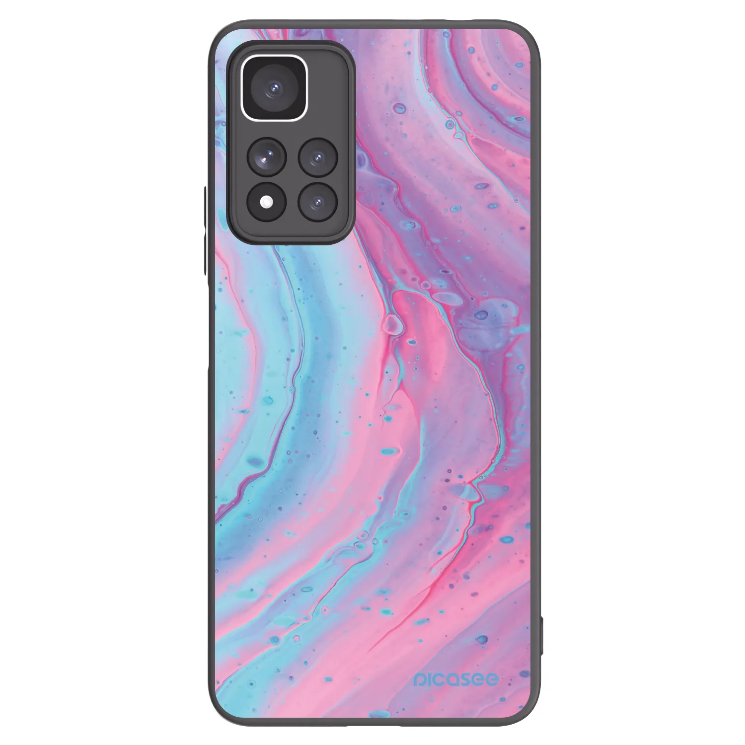Picasee silikonski črni ovitek za Xiaomi Redmi Note 11 Pro+ 5G - Pink liquid