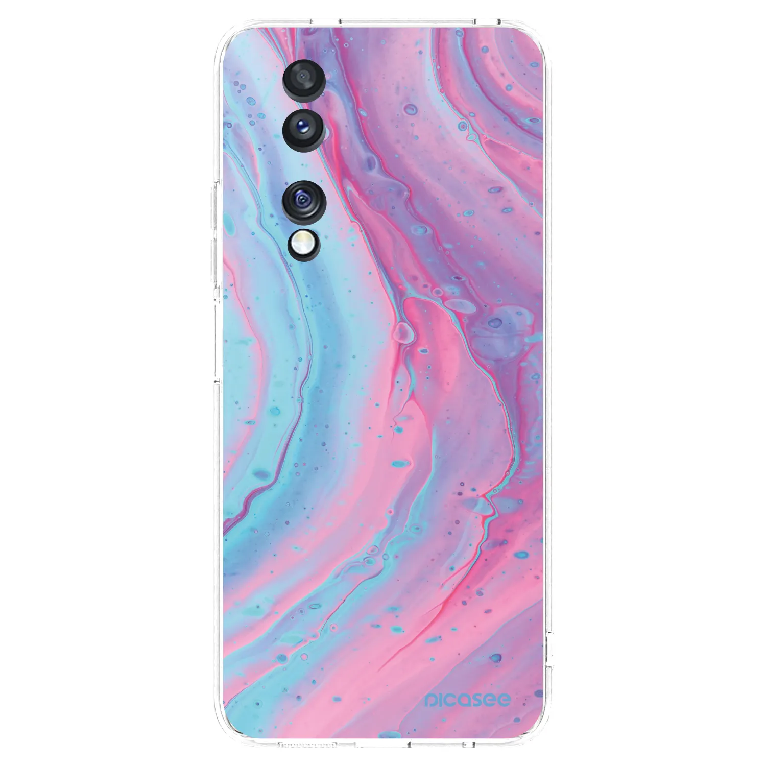 Picasee silikonski prozorni ovitek za Honor 70 - Pink liquid