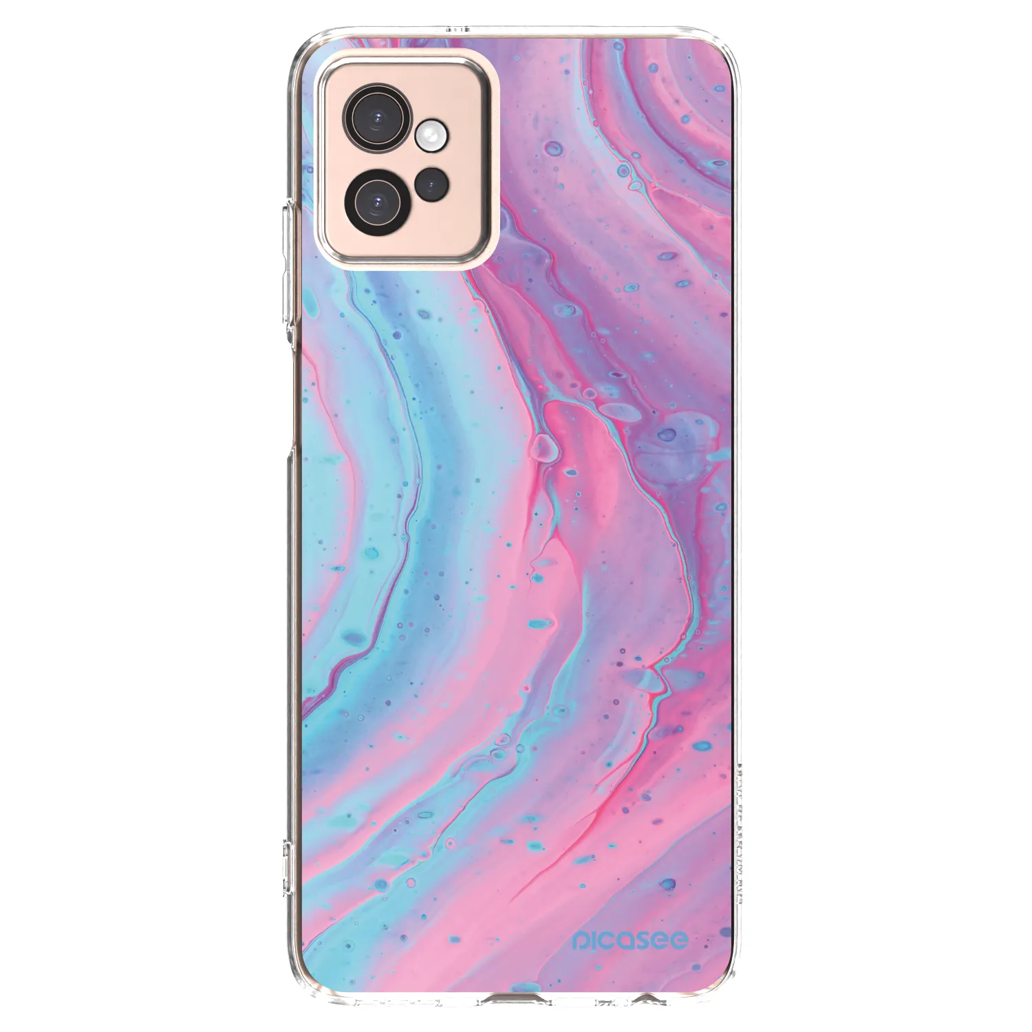 Picasee silikonski prozorni ovitek za Motorola Moto G32 - Pink liquid