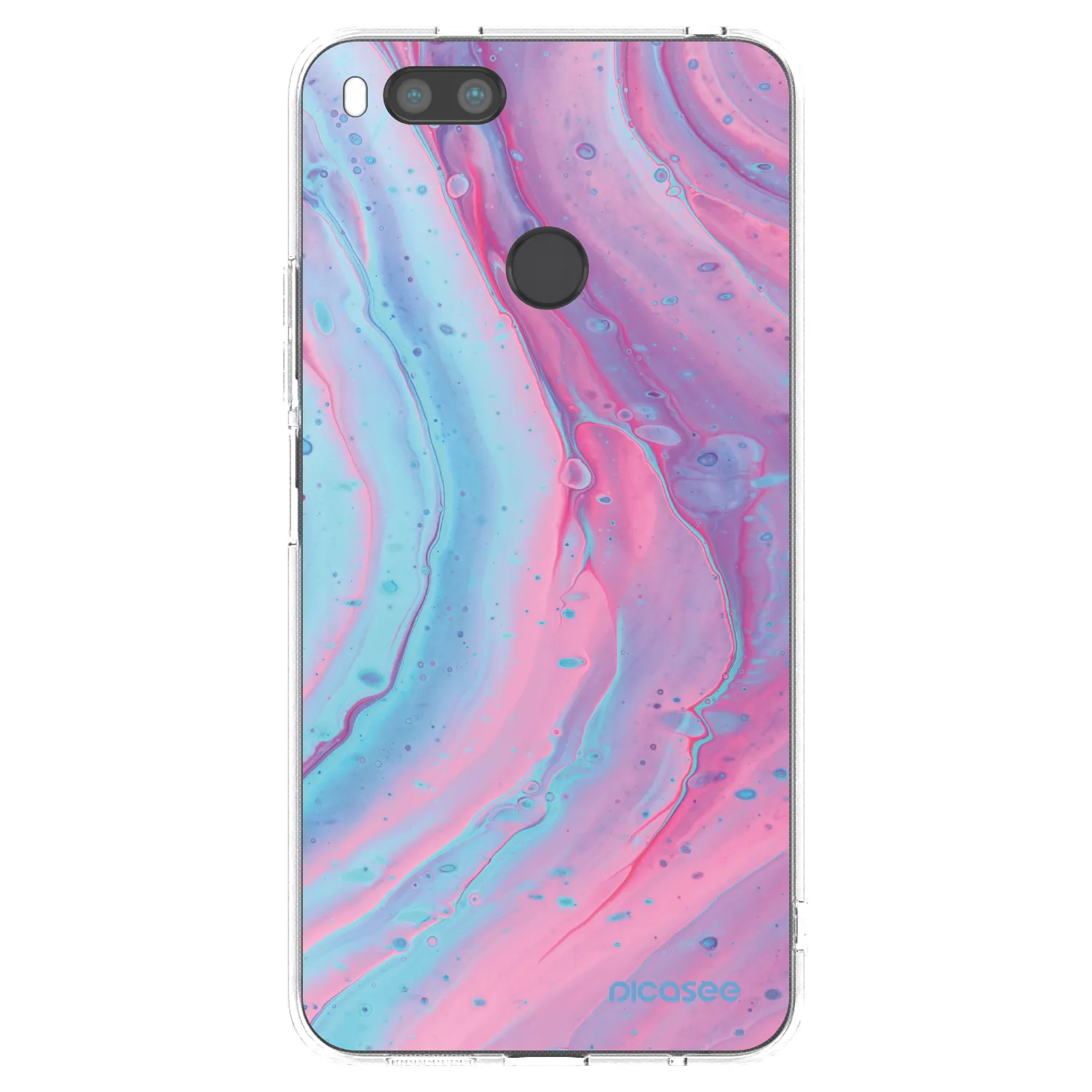 Picasee silikonski prozorni ovitek za Xiaomi Redmi A1 - Pink liquid