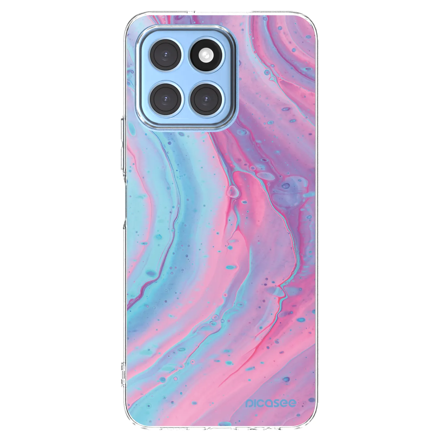Picasee silikonski prozorni ovitek za Honor X6 - Pink liquid