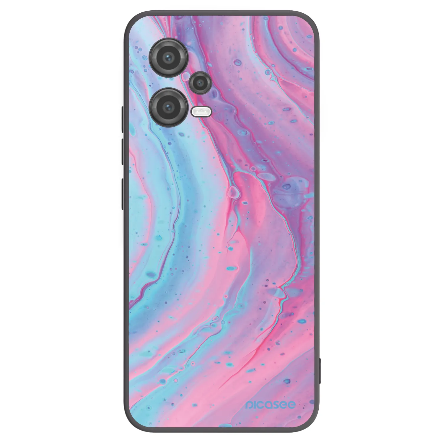 Picasee silikonski črni ovitek za Xiaomi Poco X5 - Pink liquid