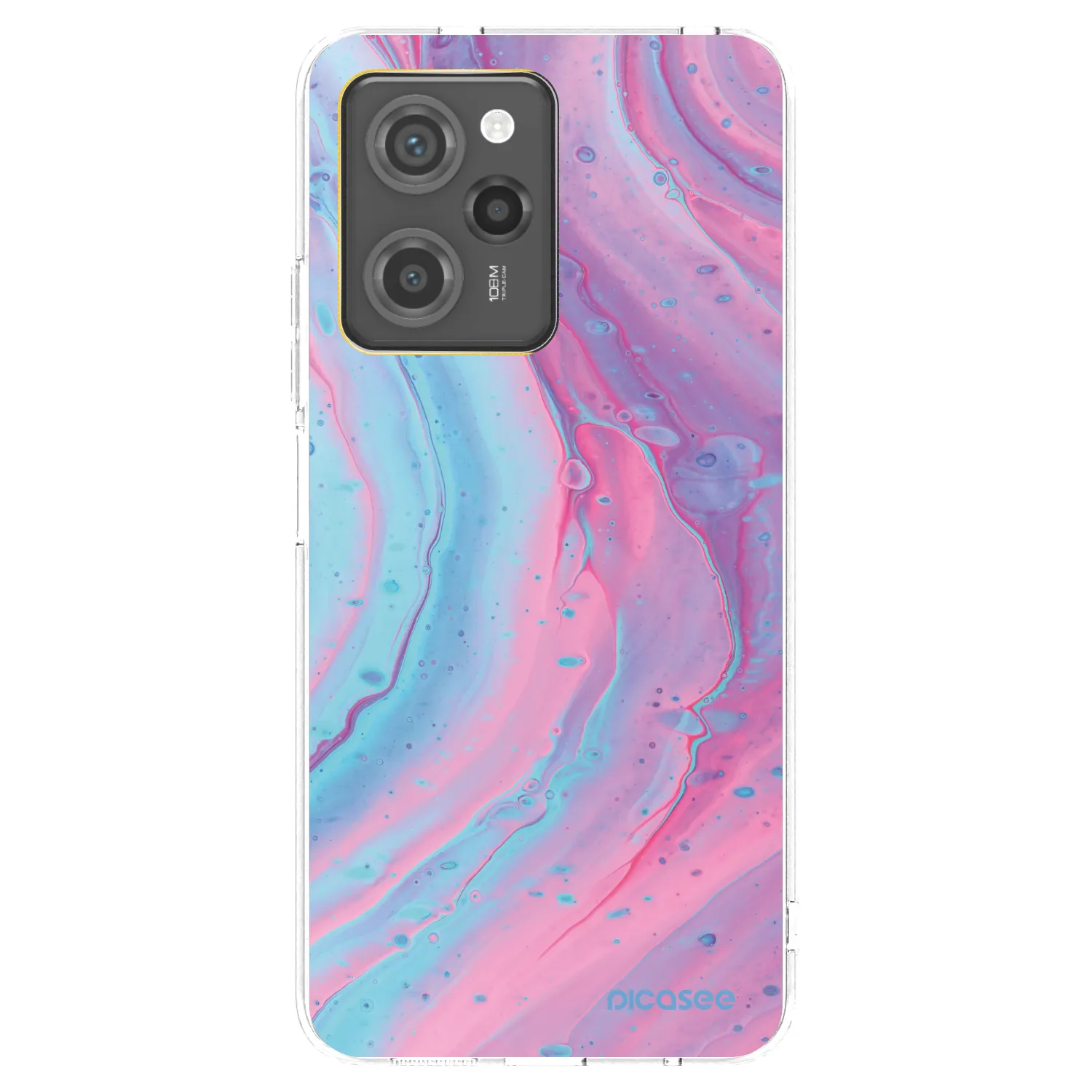 Picasee silikonski črni ovitek za Xiaomi Poco X5 Pro - Pink liquid
