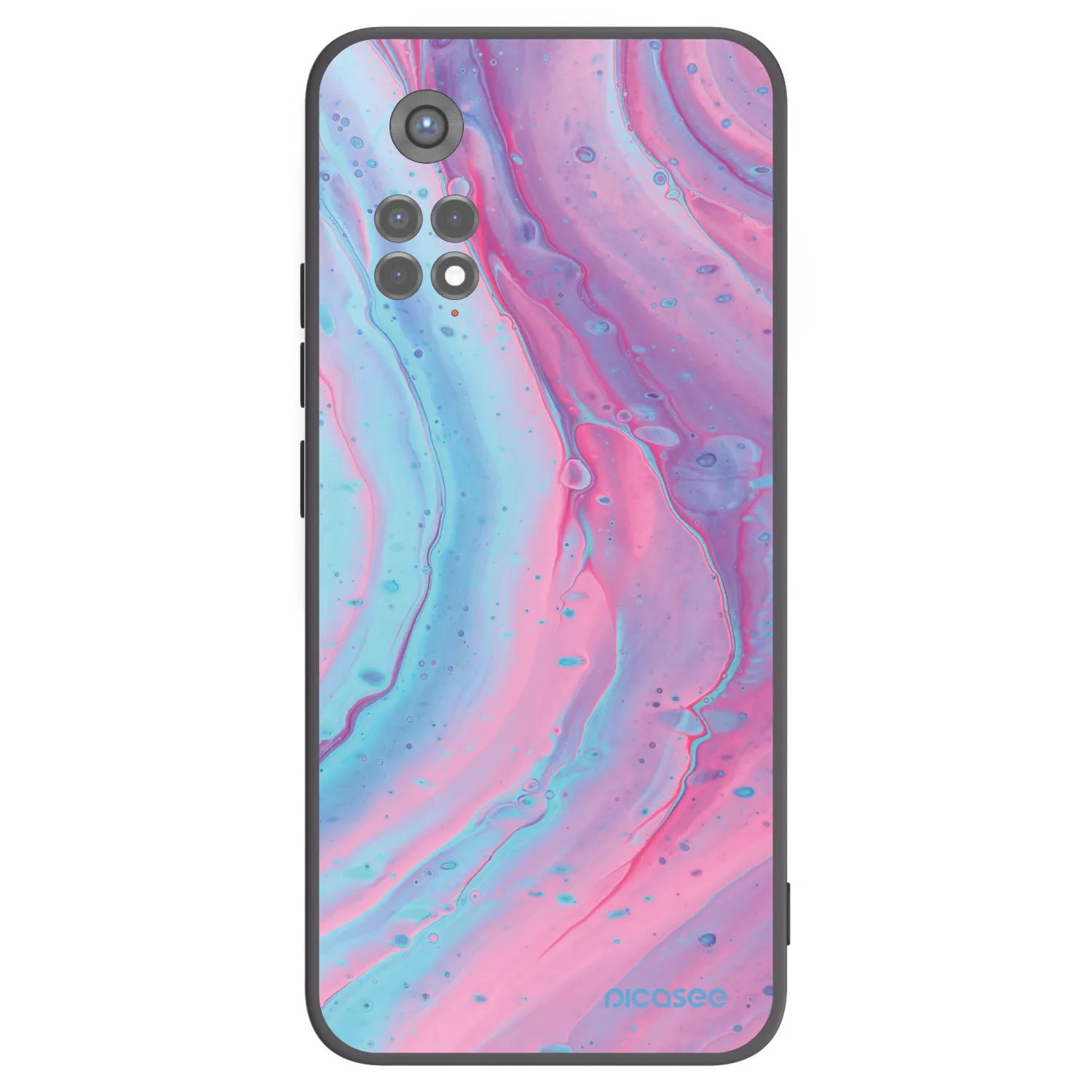 Picasee silikonski črni ovitek za Xiaomi Redmi Note 11S 5G - Pink liquid
