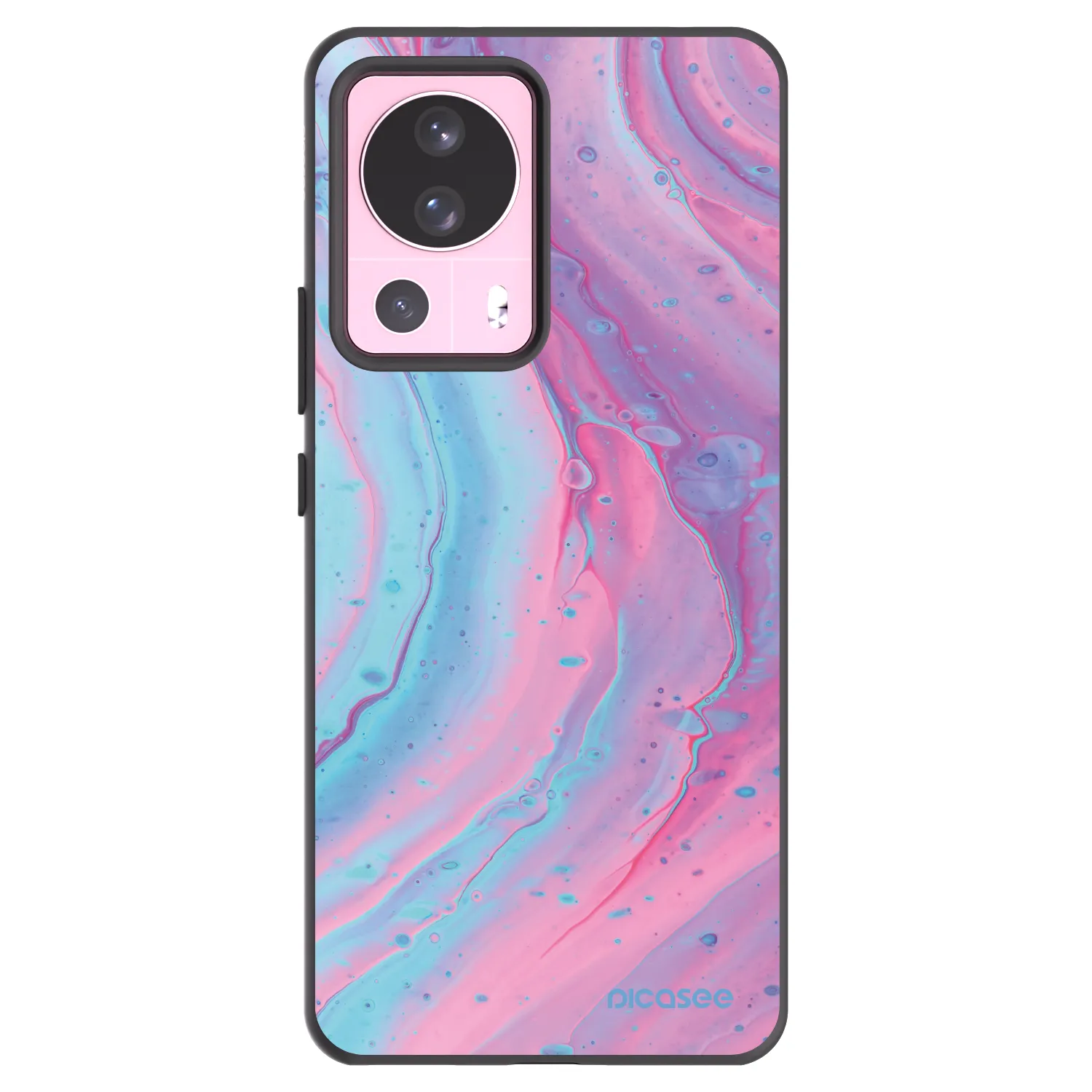 Picasee silikonski črni ovitek za Xiaomi 13 Lite - Pink liquid