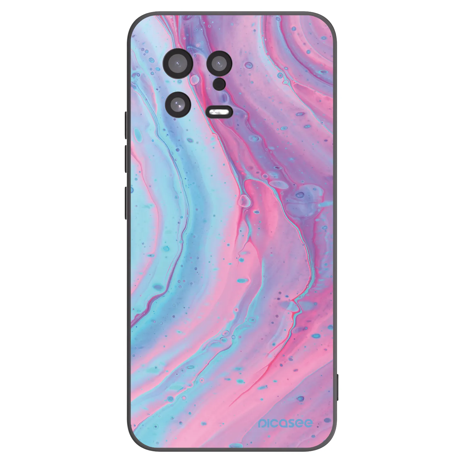 Picasee silikonski črni ovitek za Xiaomi 13 - Pink liquid