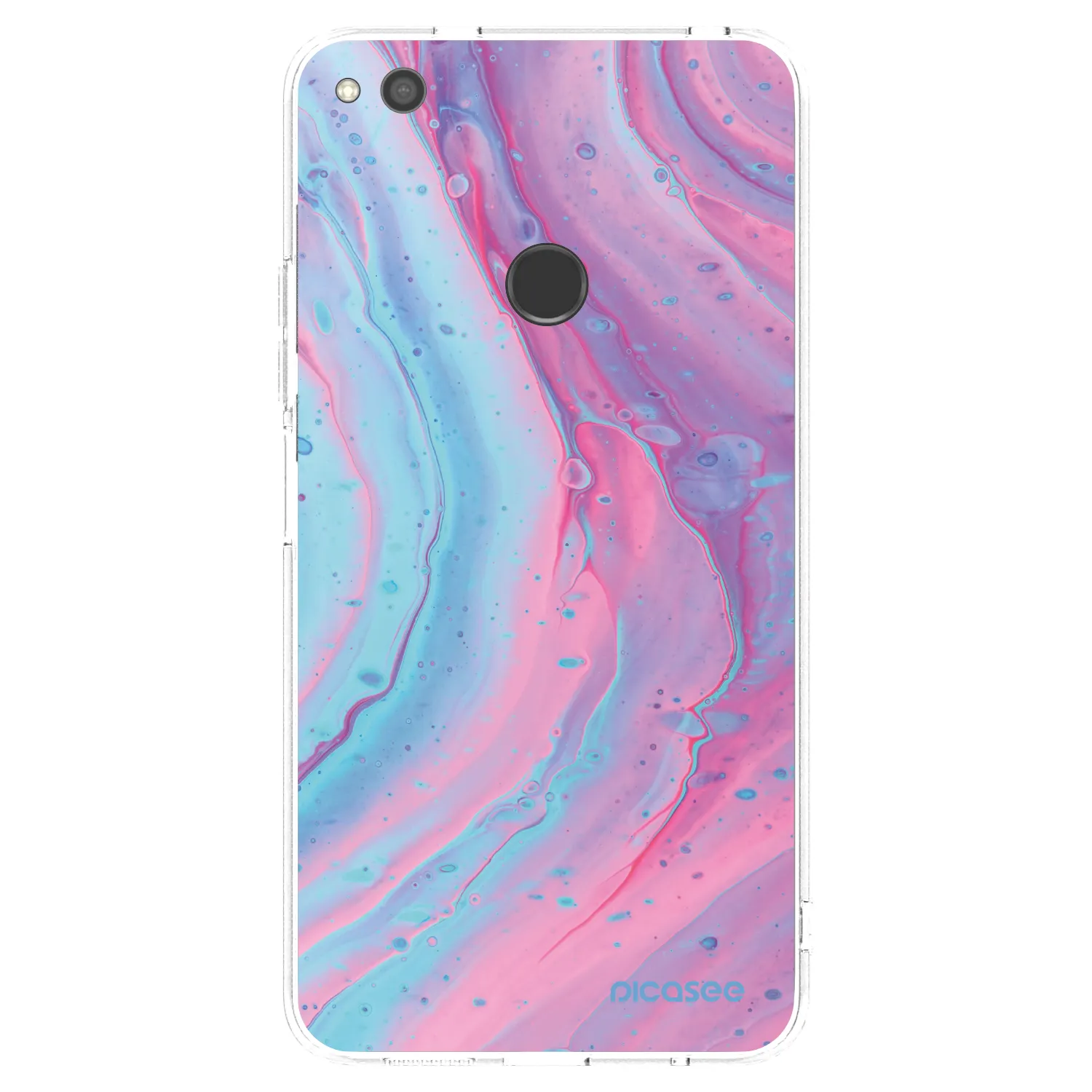 Picasee silikonski prozorni ovitek za Huawei P9 Lite 2017 - Pink liquid