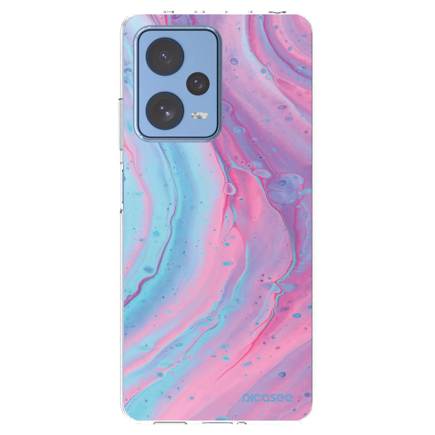 Picasee silikonski prozorni ovitek za Xiaomi Redmi Note 12 Pro 5G - Pink liquid