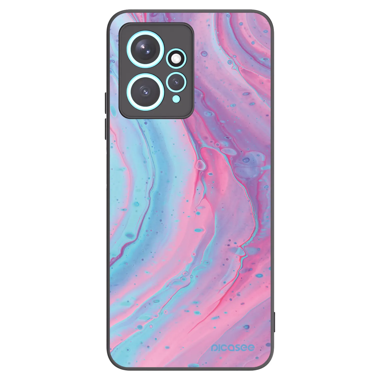 Picasee silikonski črni ovitek za Xiaomi Redmi Note 12 4G - Pink liquid