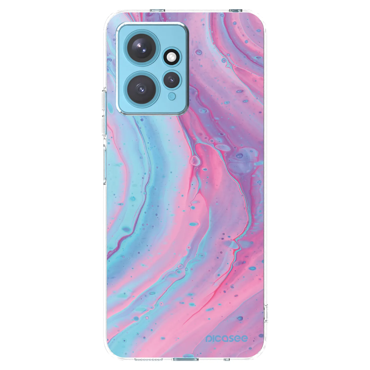 Picasee silikonski prozorni ovitek za Xiaomi Redmi Note 12 4G - Pink liquid