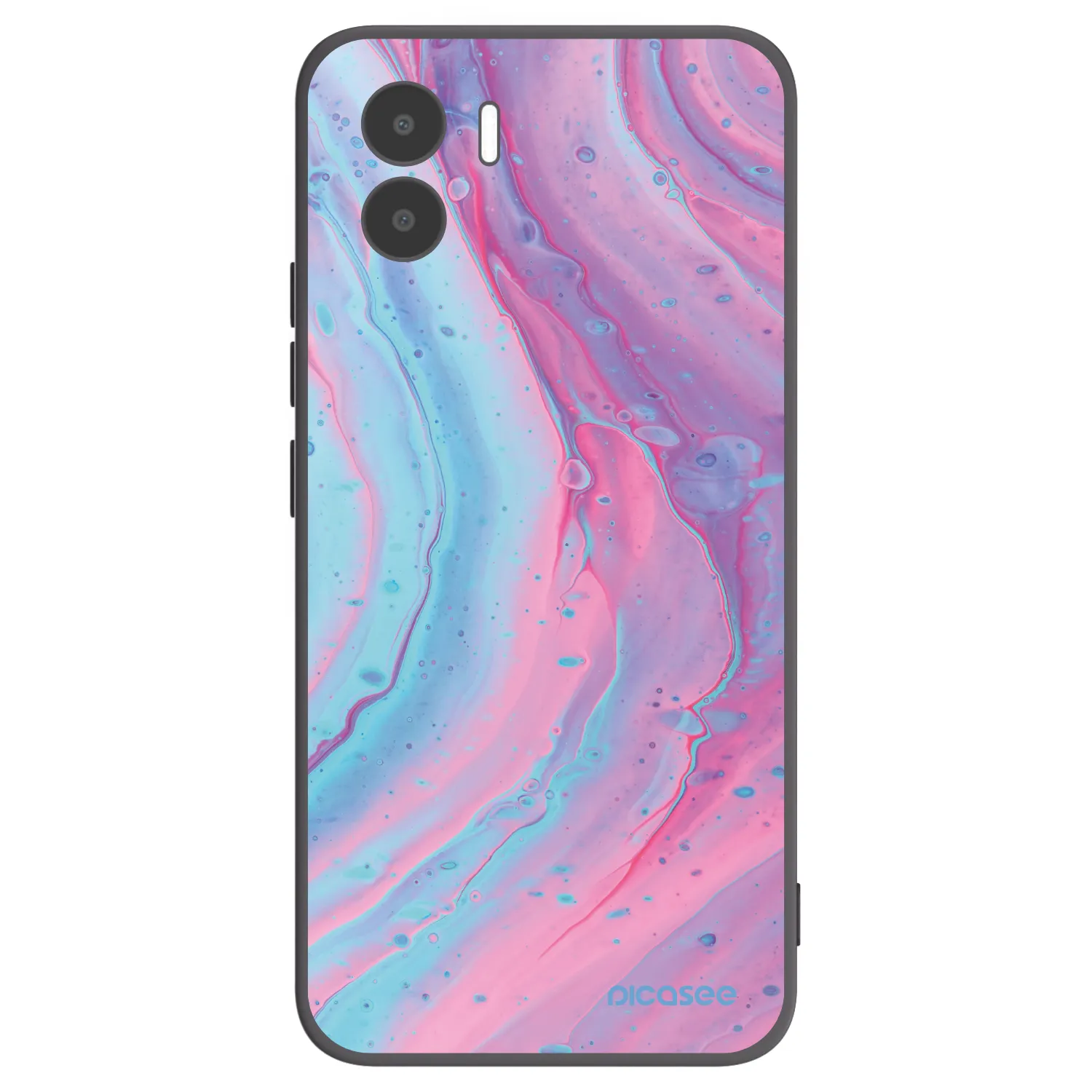 Picasee silikonski črni ovitek za Xiaomi Redmi A2 - Pink liquid
