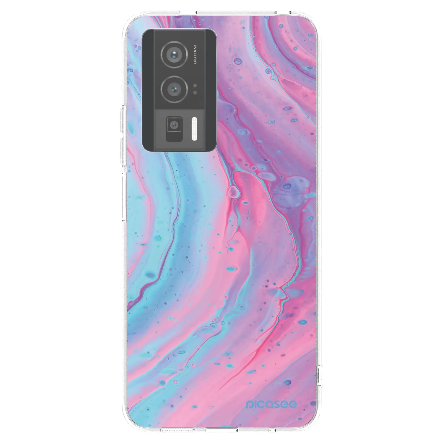 Picasee silikonski prozorni ovitek za Xiaomi Poco F5 Pro 5G - Pink liquid