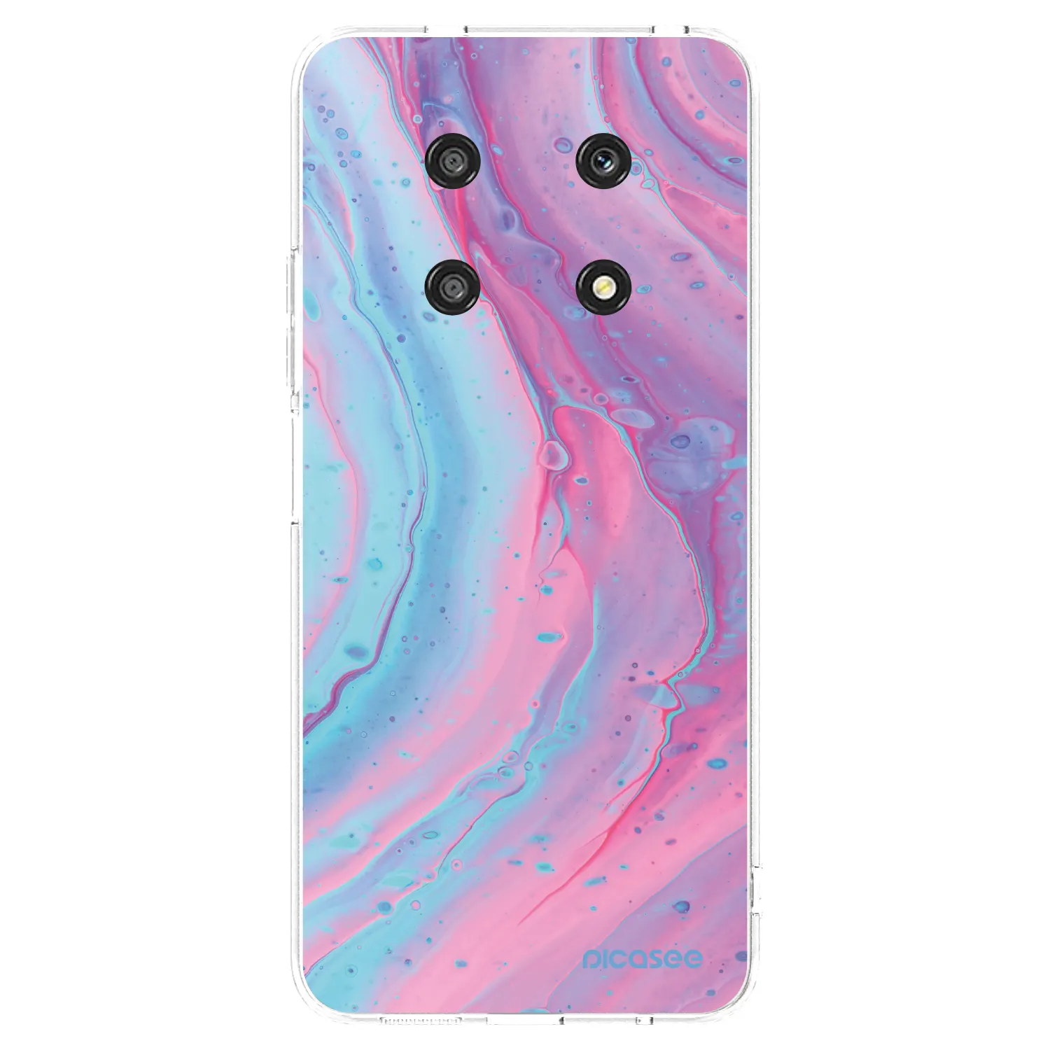 Picasee silikonski prozorni ovitek za Honor Magic4 Lite 5G - Pink liquid