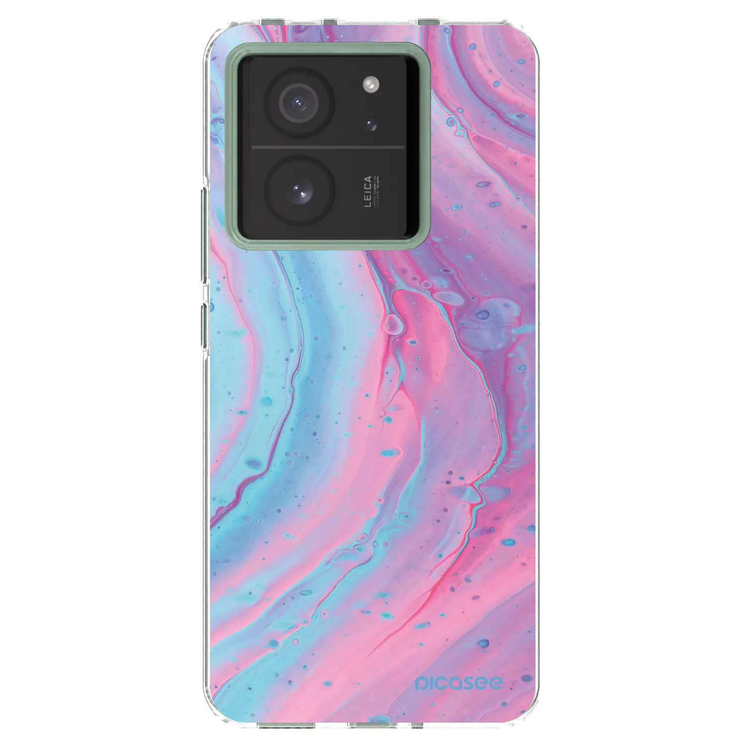 Picasee silikonski prozorni ovitek za Xiaomi 13T - Pink liquid