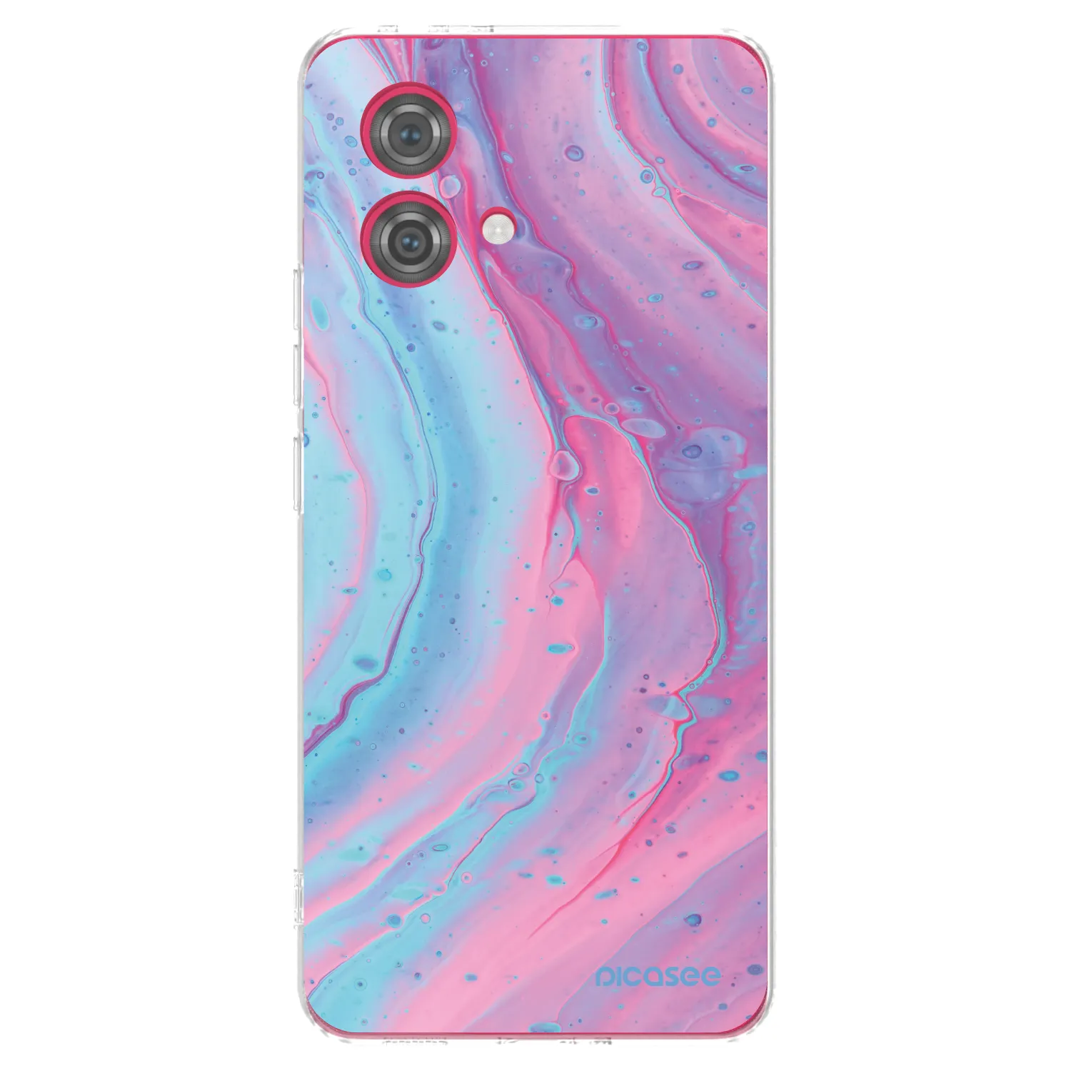 Picasee silikonski prozorni ovitek za Motorola Moto G84 5G - Pink liquid