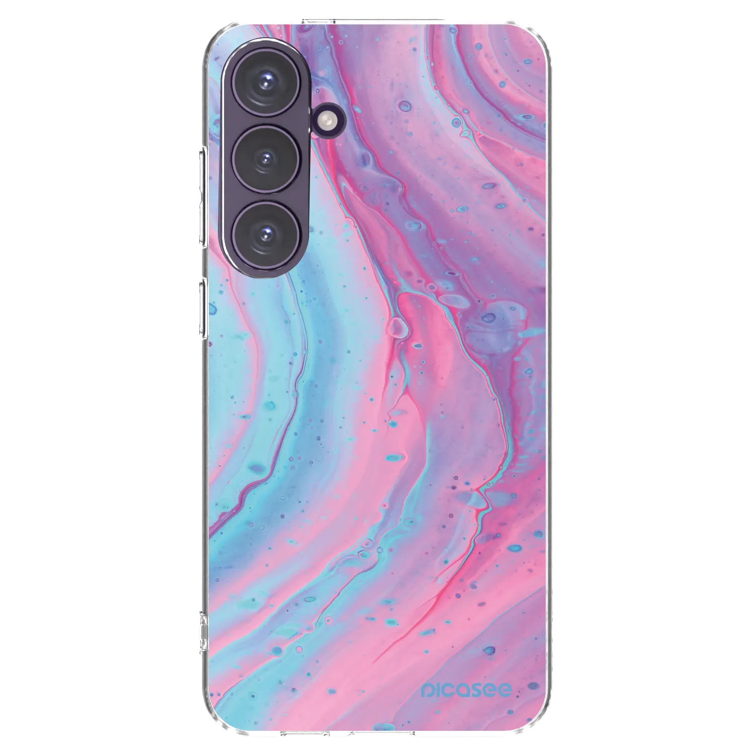 Picasee silikonski prozorni ovitek za Samsung Galaxy S24+ S926B 5G - Pink liquid