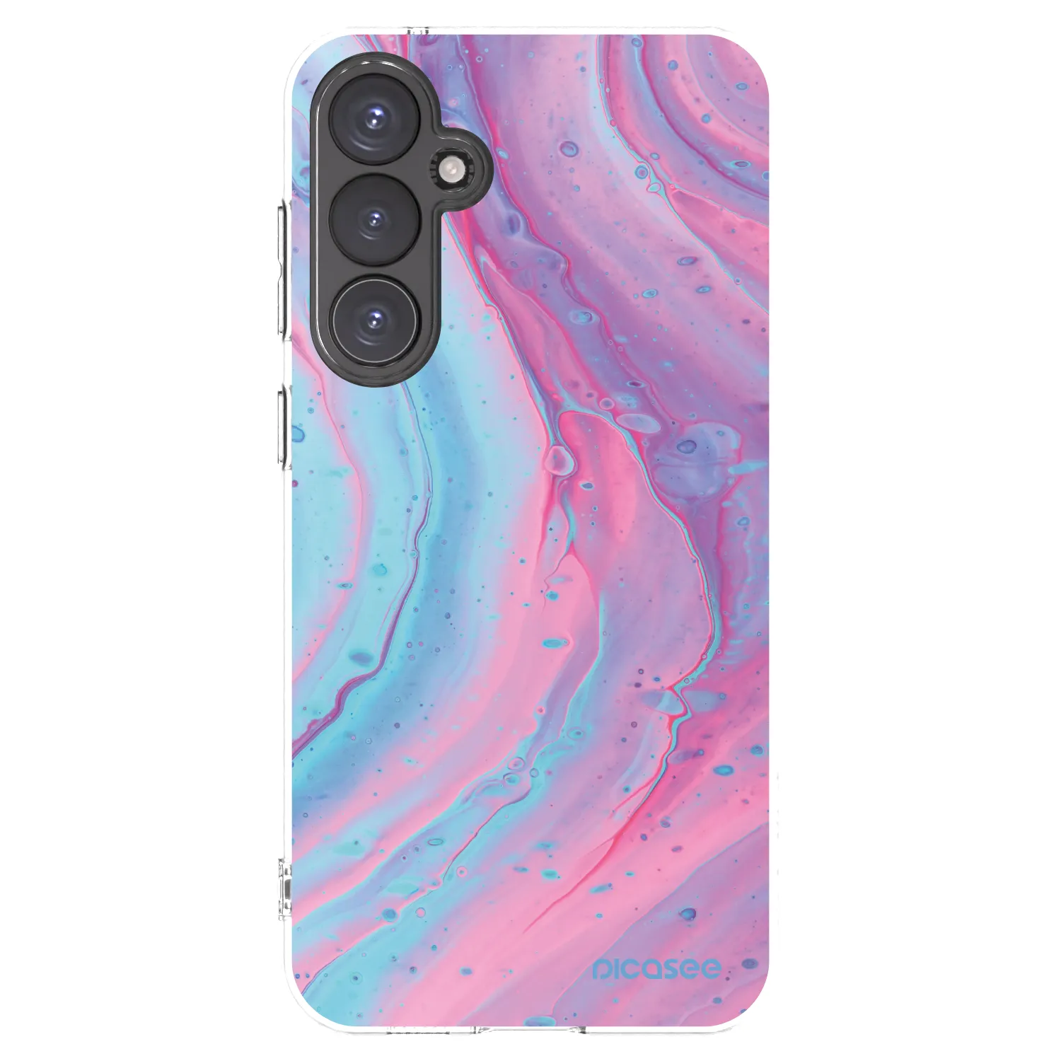 Picasee silikonski prozorni ovitek za Samsung Galaxy S23 FE S711B - Pink liquid