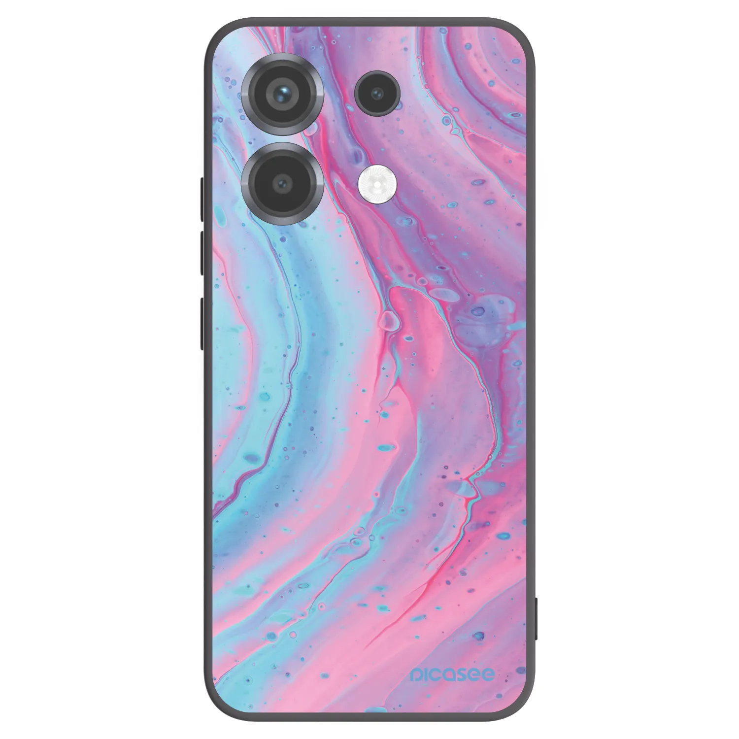 Picasee silikonski črni ovitek za Xiaomi Poco X6 - Pink liquid